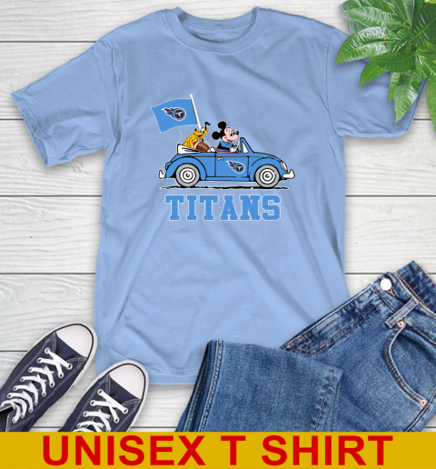 NFL Football Tennessee Titans Pluto Mickey Driving Disney Shirt T-Shirt 11