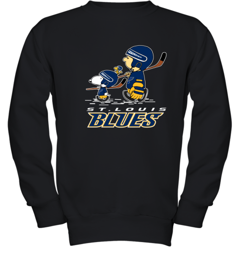 Let's Play St. Louis Blues Ice Hockey Snoopy NHL Youth Sweatshirt