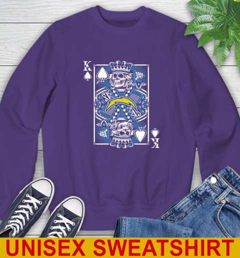 Los Angeles Chargers NFL Football The King Of Spades Death Cards Shirt Sweatshirt 5 Los Angeles Chargers NFL Football The King Of Spades Death Cards Shirt Sweatshirt - Image 5