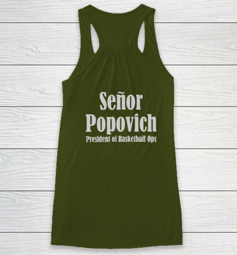 Coach Pop El Jefe (print on front and back) Racerback Tank 8