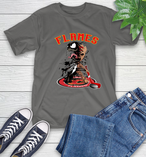 NHL Calgary Flames Hockey Venom Groot Guardians Of The Galaxy T-Shirt 9
