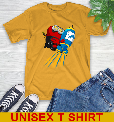 NFL Football Detroit Lions Deadpool Minion Marvel Shirt T-Shirt 2