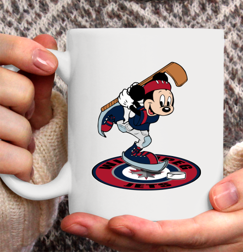 NHL Hockey Winnipeg Jets Cheerful Mickey Disney Shirt Ceramic Mug 15oz 2