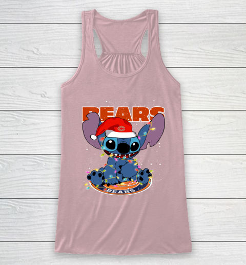 Chicago Bears NFL Football noel stitch Christmas Racerback Tank 5