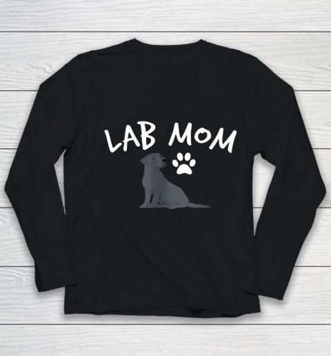 Dog Mom Shirt Labrador Retriever Lab Mom Dog Puppy Pet Lover Youth Long Sleeve