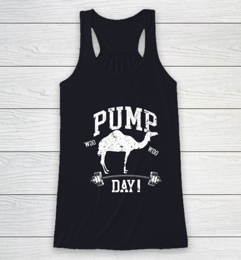 Funny Pump Day Hump Day Camel Weight Lifting Training Gym Racerback Tank - Image 8