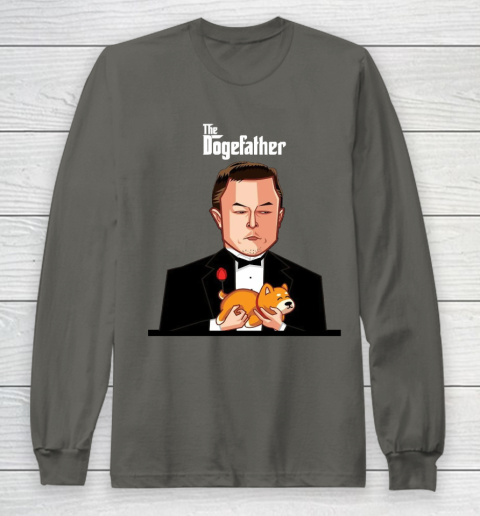 Dogecoin The DogeFather Funny Long Sleeve T-Shirt 5
