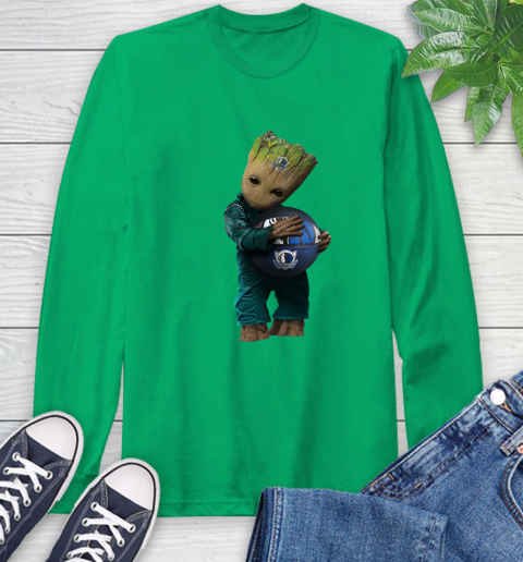 NBA Groot Guardians Of The Galaxy Basketball Sports Dallas Mavericks Long Sleeve T-Shirt 7