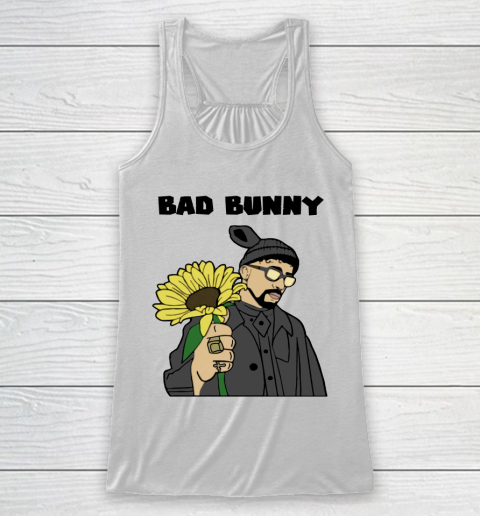 Sunshine flower Bad Bunny rapper gift for fans Racerback Tank