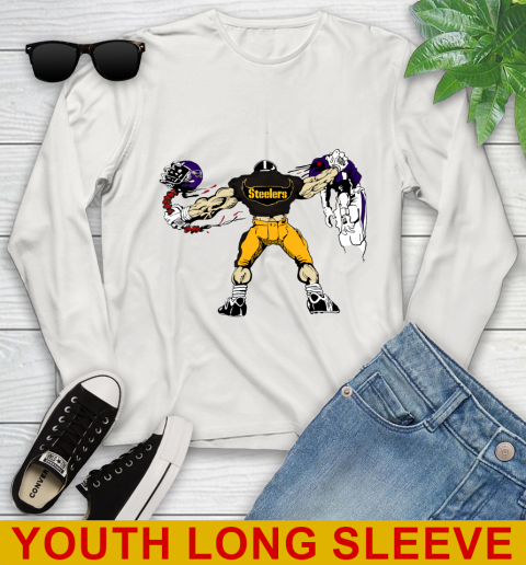 Pittsburgh Steelers NFL Football Fight For Victory Youth Long Sleeve 12