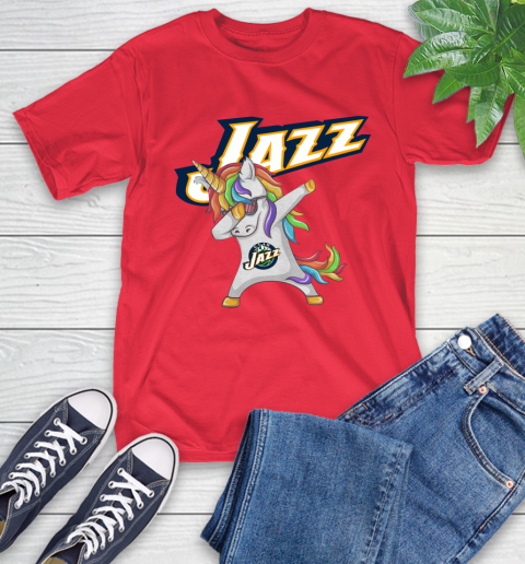 Utah Jazz NBA Basketball Funny Unicorn Dabbing Sports T-Shirt 10