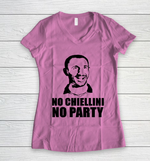 No Chiellini, No Party Italia Champion Euro Player Women's V-Neck T-Shirt 8