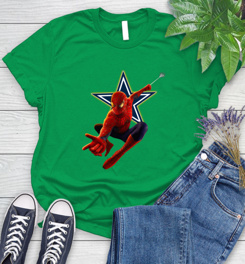 NFL Spider Man Avengers Endgame Football Dallas Cowboys Women's T-Shirt 6