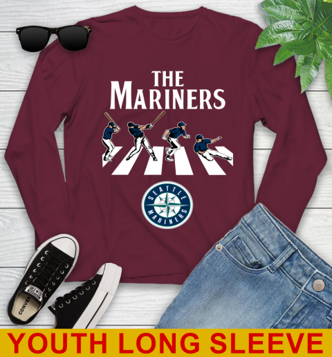 MLB Baseball Seattle Mariners The Beatles Rock Band Shirt Youth Long Sleeve 6