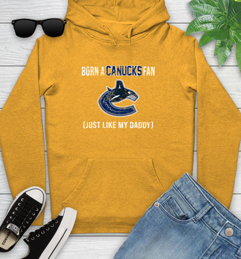 NHL Vancouver Canucks Hockey Loyal Fan Just Like My Daddy Shirt Youth Hoodie - Image 3