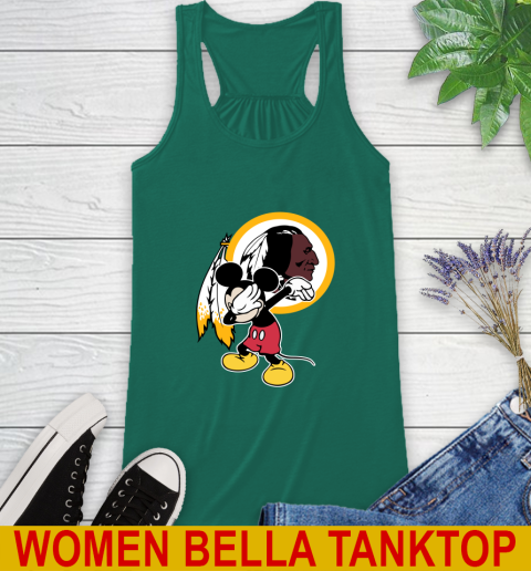 Washington Redskins NFL Football Dabbing Mickey Disney Sports Racerback Tank 7