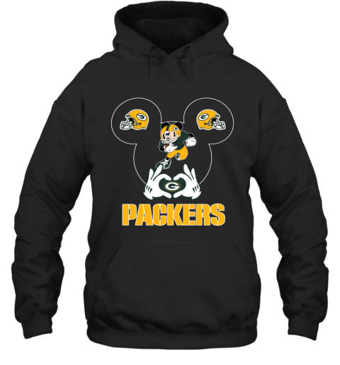 I Love The Packers Mickey Mouse Green Bay Packers Hoodie