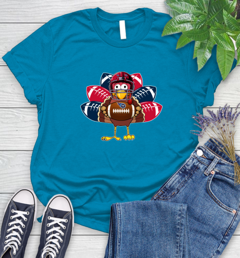 Tennessee Titans Turkey Thanksgiving Day Women's T-Shirt 7