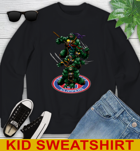 NBA Basketball LA Clippers Teenage Mutant Ninja Turtles Shirt Youth Sweatshirt 2