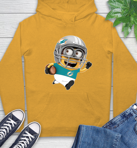 NFL Miami Dolphins Minions Disney Football Sports Hoodie 3