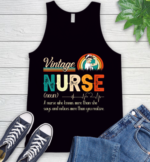 Nurse Shirt Vintage Nurse Definition Funny Retro Nursing Gifts Men Women T Shirt Tank Top