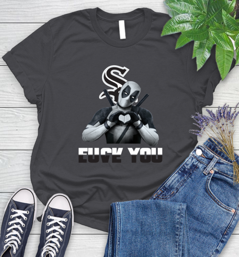 MLB Chicago White Sox Deadpool Love You Fuck You Baseball Sports Women's T-Shirt 8