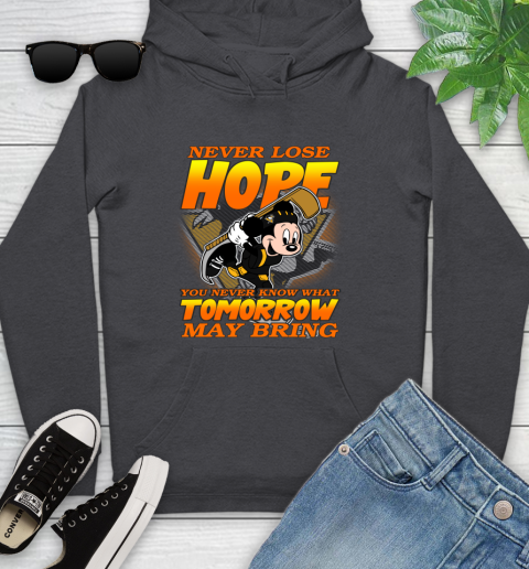 Pittsburgh Penguins NHL Hockey ootball Mickey Disney Never Lose Hope Youth Hoodie 8