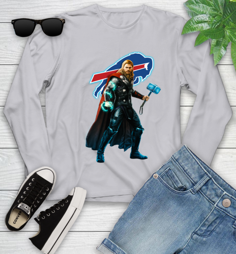 NFL Thor Avengers Endgame Football Buffalo Bills Youth Long Sleeve 5