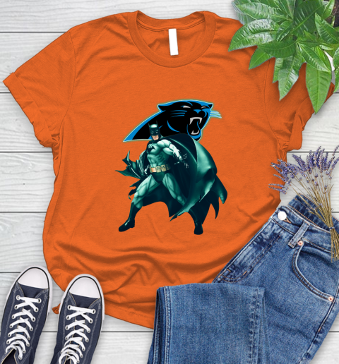 NFL Batman Football Sports Carolina Panthers Women's T-Shirt 4