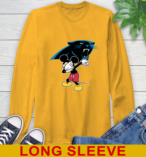 Carolina Panthers NFL Football Dabbing Mickey Disney Sports Long Sleeve T-Shirt 3