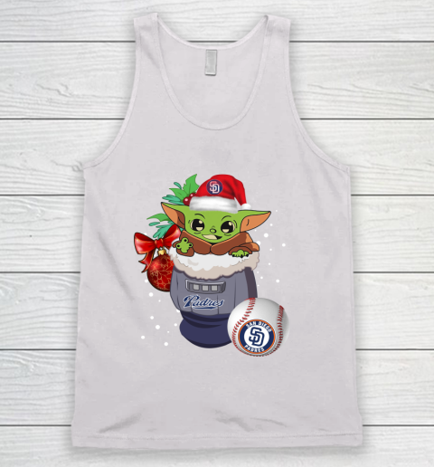 San Diego Padres Christmas Baby Yoda Star Wars Funny Happy MLB Tank Top 2