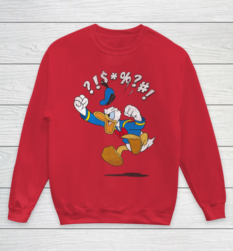 Disney Mickey And Friends Donald Angry Jump Youth Sweatshirt 7