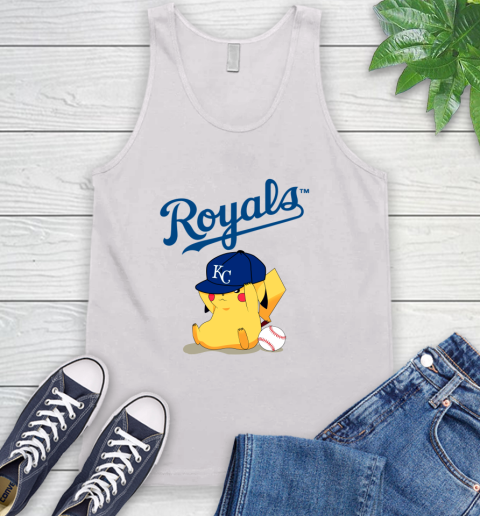 MLB Pikachu Baseball Sports Kansas City Royals Tank Top