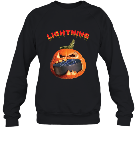 NHL Tampa Bay Lightning Halloween Pumpkin Hockey Sports 4WmxGYz61Mx sweatshirt 35 95 151514 front black