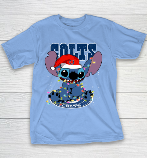 Indianapolis Colts NFL Football noel stitch Christmas Youth T-Shirt 7
