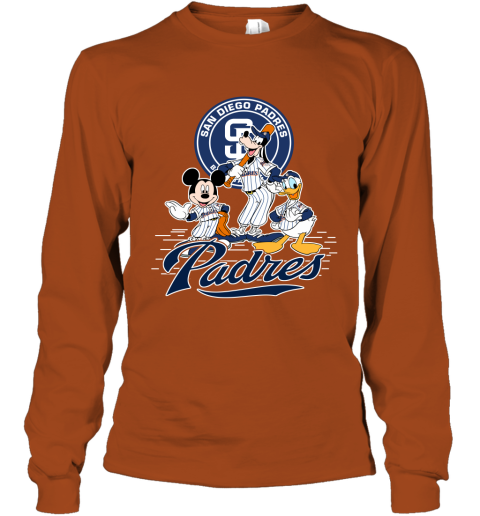 MLB San Diego Padres Mickey Mouse Donald Duck Goofy Baseball T Shirt Youth  T-Shirt