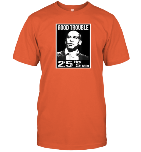 mtzi good trouble corey booker 25 hrs and 5 mins premium classic t shirt 2 front orange