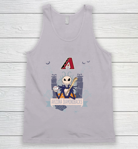MLB Arizona Diamondbacks Baseball Jack Skellington Halloween Tank Top 3