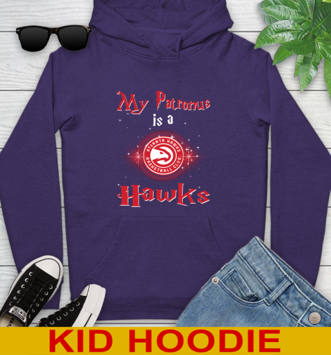 NBA Basketball Harry Potter My Patronus Is A Atlanta Hawks Youth Hoodie 5