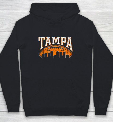 Vintage Tampa Bay Football Skyline Youth Hoodie