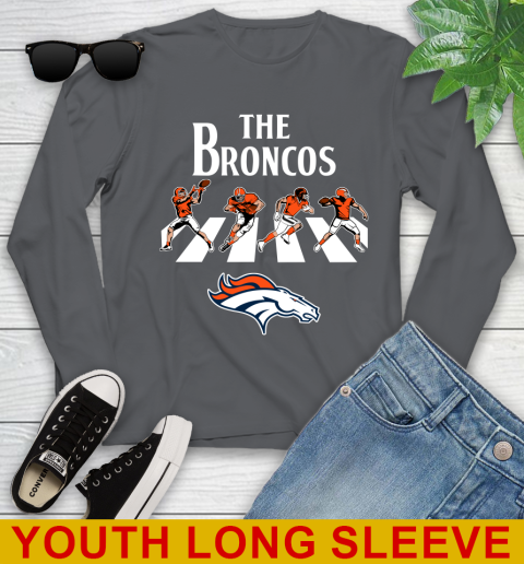 NFL Football Denver Broncos The Beatles Rock Band Shirt Youth Long Sleeve 9