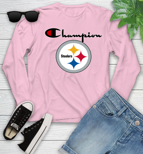 NFL Football Pittsburgh Steelers Champion Shirt Youth Long Sleeve 8