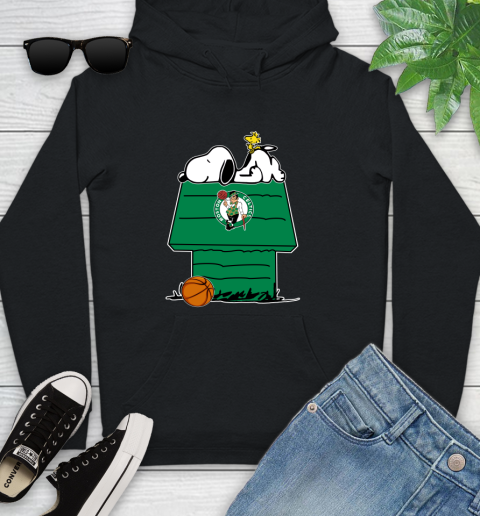Boston Celtics NBA Basketball Snoopy Woodstock The Peanuts Movie Youth Hoodie 2