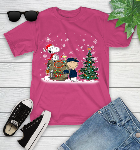 NFL Chicago Bears Snoopy Charlie Brown Christmas Football Super Bowl Sports Youth T-Shirt 11