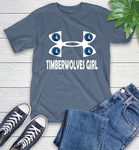 NBA Minnesota Timberwolves Girl Under Armour Basketball Sports T-Shirt 8