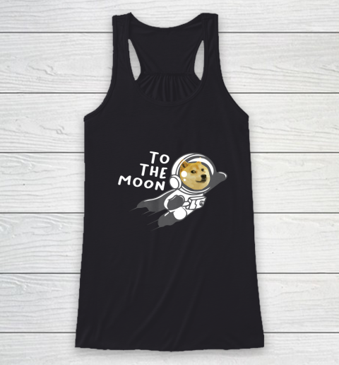 Dogecoin to the Moon Shirt Hodl Doge Coin Crypto Currency Racerback Tank