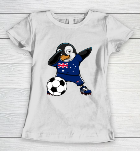 Dabbing Penguin Australia Soccer Fans Jersey Football Lovers Women's T-Shirt