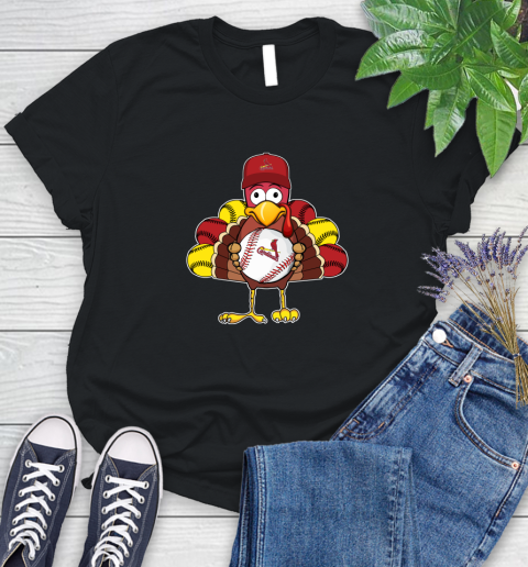 St.Louis Cardinals Turkey Thanksgiving Women's T-Shirt