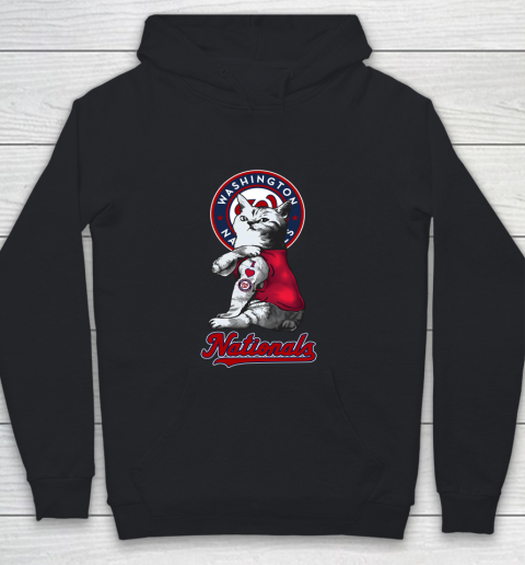 MLB Baseball My Cat Loves Washington Nationals Youth Hoodie