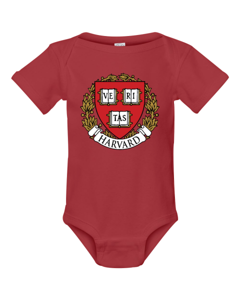 Harvard Crimson Infant Bodysuit ynxl harvard crimson infant rib bodysuit 4400 105 front red